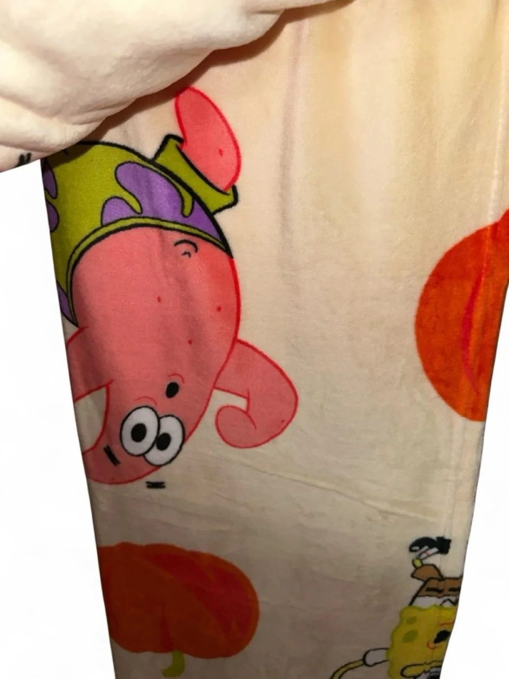 Nickelodeon SpongeBob SquarePants & Patrick Fall Pumpkins Plush Throw Blanket